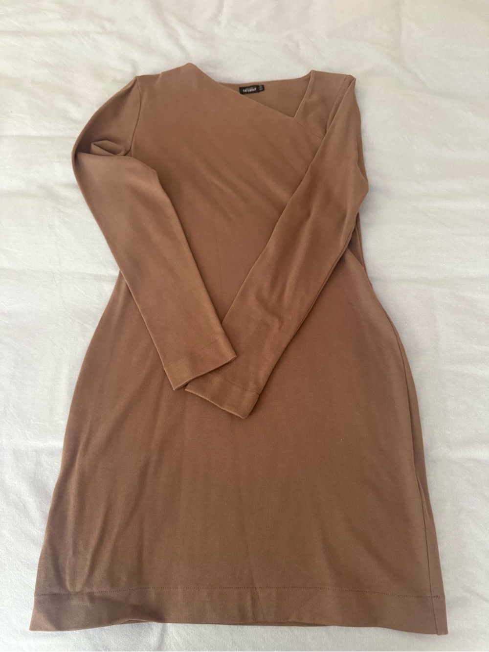 kate spade Long Sleeve Sheath Dress in Camel Brown